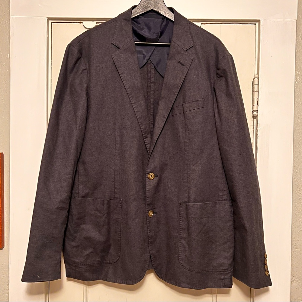 J Crew Lightweight Blazer in Slate Gray/Blue - Men’s Large